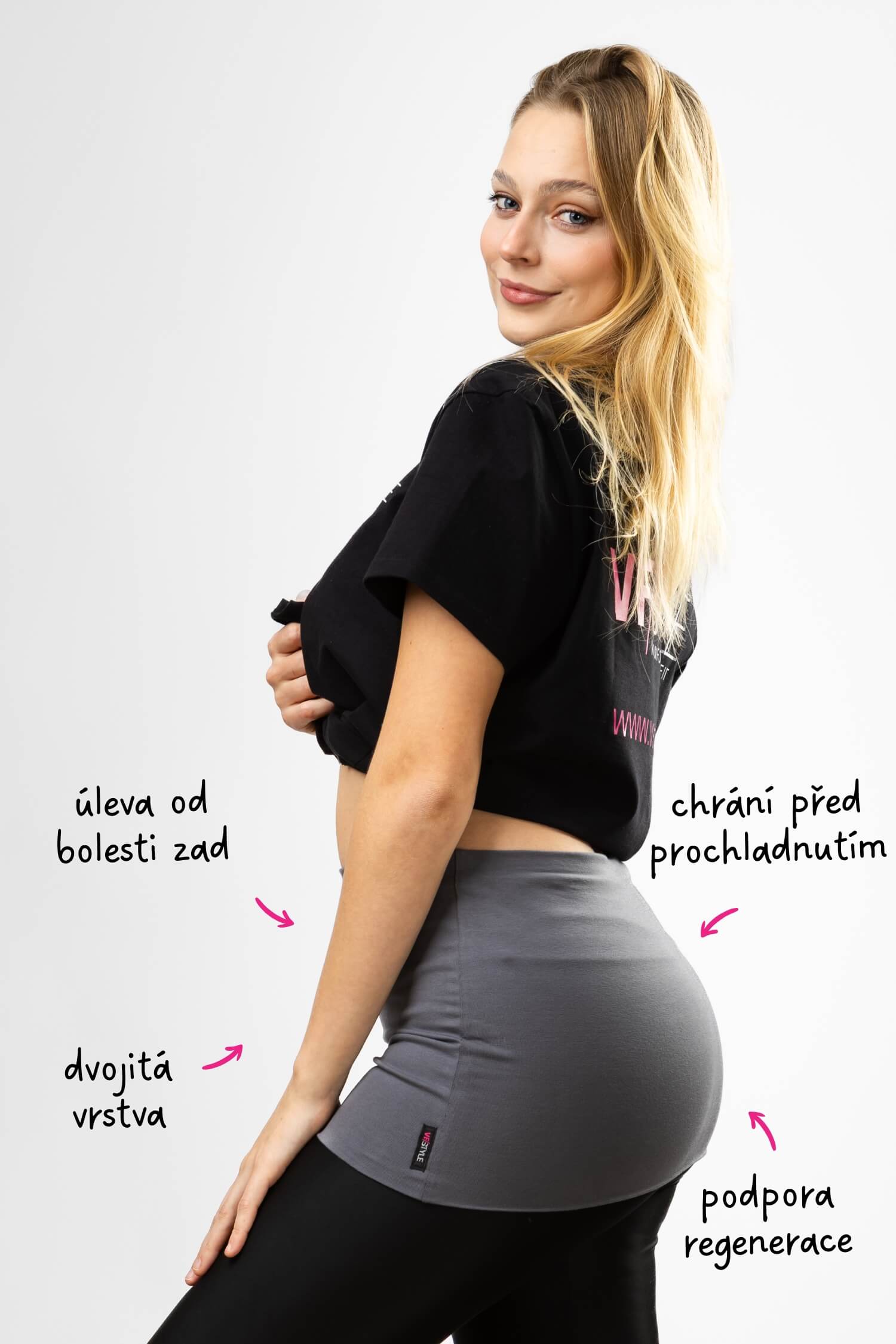 Ledvinový pás Premium šedý - výhody produktu